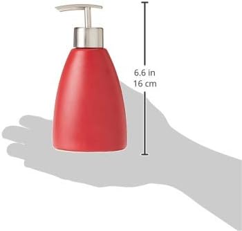 kieragrace Cleo Ceramic Lotion Dispenser, Matte Red