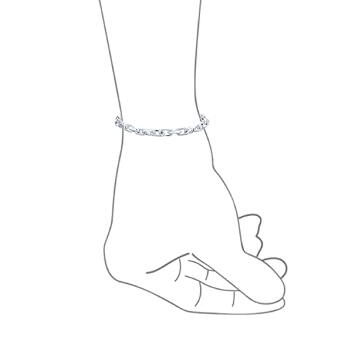 Mens Thick Solid Heavy .925 Sterling Silver Anchor Oval Forzata Chain Link Bracelet Made In Italy 8-8.5 Inch3