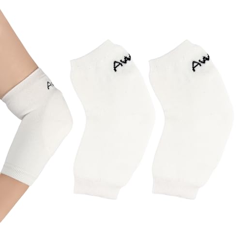 Awaiymi Heel And Elbow Protectors (One Pair) with Foam Pads, Lightweight Knit Elbows Pads for Elderly, Tendinitis, Arthritis and Plantar Fasciitis, Elbow Protector Sleeve for Men, Women,Medium Size