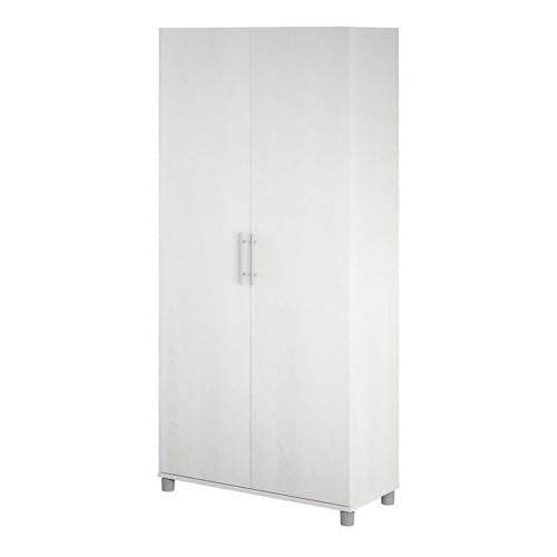 SystemBuild Evolution Camberly 36" Utility Storage Cabinet, Ivory Oak