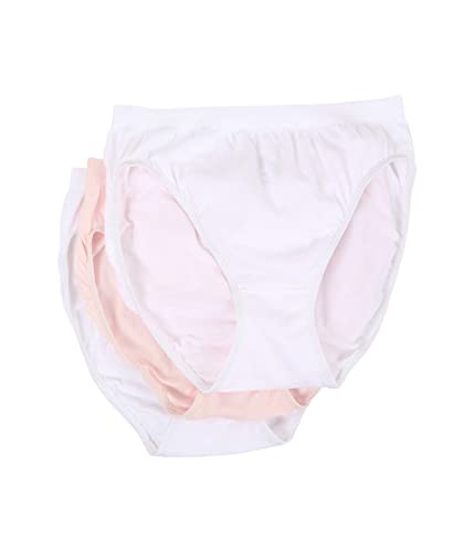 Jockey Women's Underwear Comfies Cotton French Cut - 3 Pack, White/Shell/White, 5 #TOP13