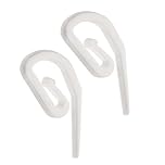 White Plastic Curtain Hooks | Hooks For Pencil Pleat, Window, Door & Shower Curtains | Heavy Duty Hook for Header Tape & Drapery | Pack of 50-3.2 x 1.2cm | The Bead Shop - A UK Brand