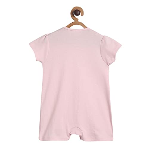 Image of miniklub Baby Front Open Round Neck Short Sleeve Knitted Cotton Multi Color Romper, Pack Of 2 (New Born)