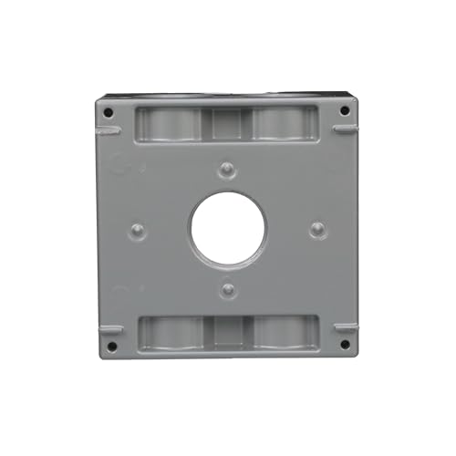 Hubbell Bell Bell 5389-0 Weatherproof Box 4-1/2 Inch x 4-1/2 Inch, Gray, 2 Gang - Image 4