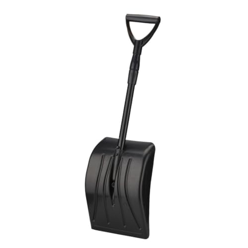 Pala da Neve Telescopica Rimovibile per Auto, Nero, Pp Ferro