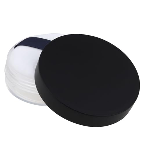 Homoyoyo Contenedor portátil de polvo suelto de 20 esponja caja reutilizable para polvos compactos de rostro envase plástico para viajes y almacenamiento doméstico
