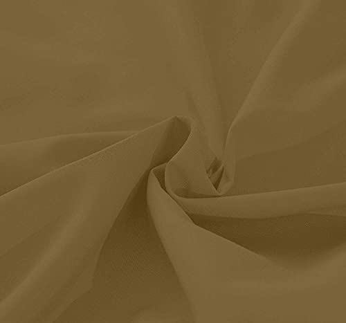 Image of 1800 Brushed Microfiber Bedsheet /Bedsheets - Flat Sheet with 2 Pillow Cover - Taupe Solid Double