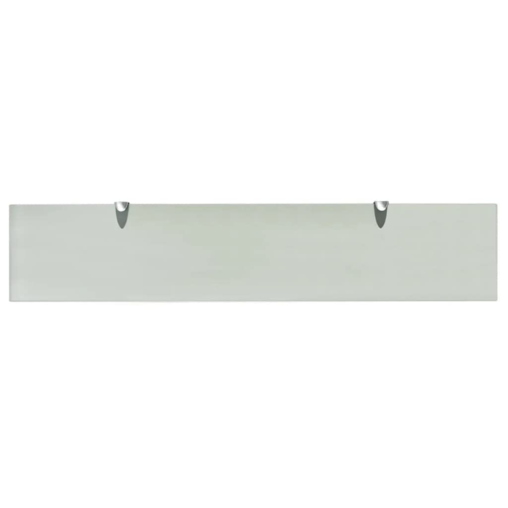 Juego de 2 estantes flotantes de cristal mate 100 x 20 cm | Elegantes estantes de pared de cristal de seguridad mate para baño, dormitorio o pasillo, soporta hasta 15 kg.