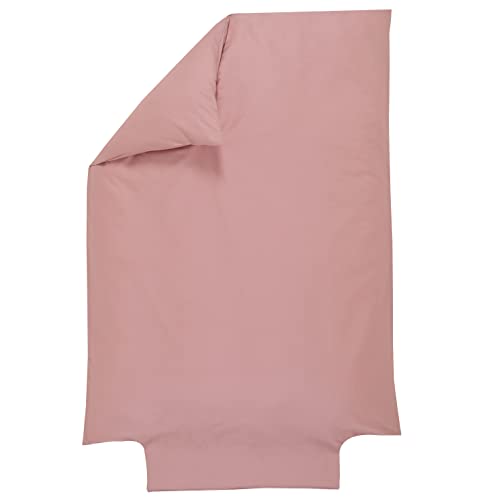 P'tit Basile - Housse de Couette bébé Berceau lit barreaux 100% Coton Bio pour Couette 75x120 cm ou 80x120 cm - Bois de Rose - Coton 57 Fils de qualité supérieure certifié