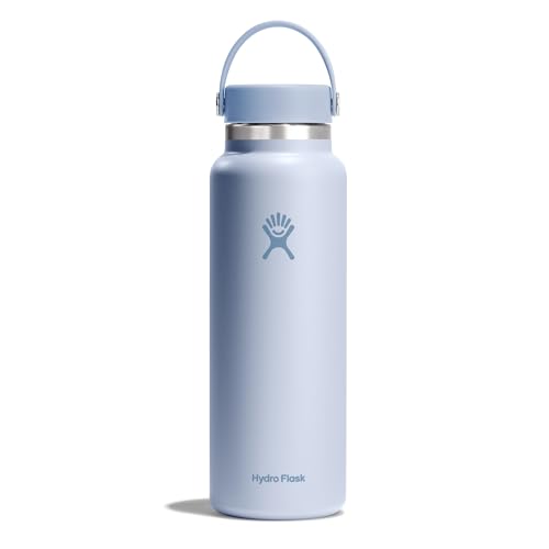 Hydro Flask - Botella de Agua 1180 ml 40 oz - Acero Inoxidable con Aislamiento al Vacío y Tapa a Prueba de Fugas y Revestimiento en Polvo - Wide Mouth - Surf, 1183ml (40oz)