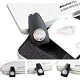 Easyget Metal Emblem 3D Apple Tree Affalterbach Bradge Key Cover Case Shell Compatible With Mercedes-Benz AMG C, E, S, G, SLK, GL, GLK, M, V, CLS Class Key Cover A0008900023 (Chromed Silver Color)