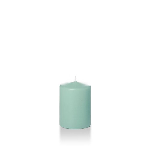 yummi 3' x 4' Blue Jade Round Pillar Candles - 3 per Pack