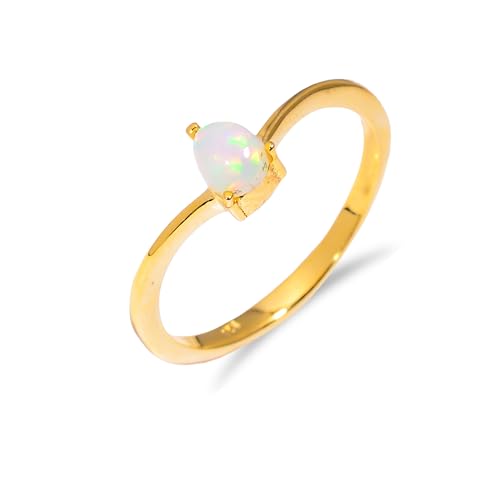 Bague d'opale pour femmes en argent 925, alliance prestigieuse