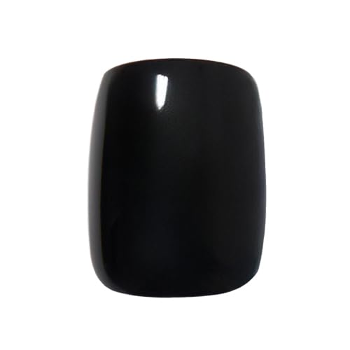 Glamnetic Press On Nails - MaDamn | French Tip UV Finish Short Pointed Almond Fake Nails, Salon Quality Semi-Transparent Nails in 12 Sizes - 24 Nail Kit with Glue