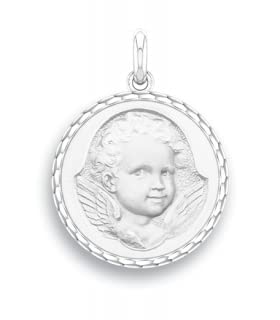 Médaille argent 925 ange espiègle un bijou d'exception gravé