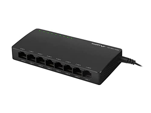 Switch Lanberg dsp2-1008-12v de 8 puertos Gigabit con alimentación de 12v 4