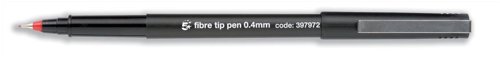 5 StarFibre Tip Pen Medium 0.7mm Tip 0.4mm Line Red [Pack 12]