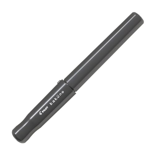 Image of Pilot Kakuno Medium-Nib Fountain Pen, Black Body Gray Cap Body (FKA-1SR-GYM)
