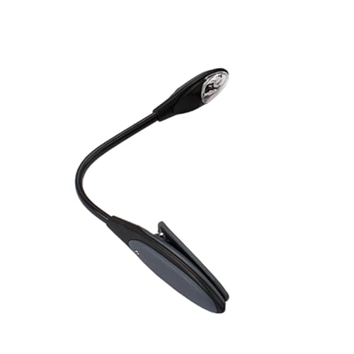 Kisangel Led Book Clip Light Adjustable Music Score Stand Night Book Light for Reading Small for Reading Flexible (Grey)