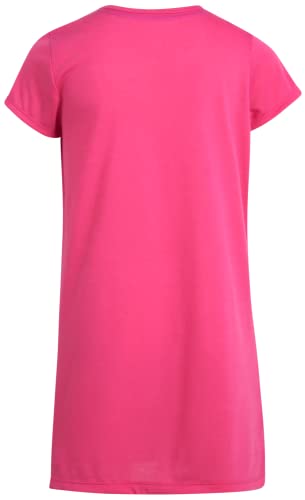 Rene Rofe Girls' Pajamas - Short Sleeve Sleep Shirt Nightgown (4 Pack), Size 10/12, Rose Mermaid/Aqua Palm #TOP5