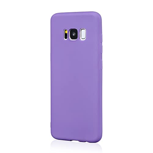 Technext020 Ultra Slim Fit Silicone Phone Case Compatible For Galaxy S8, Purple #TOP4