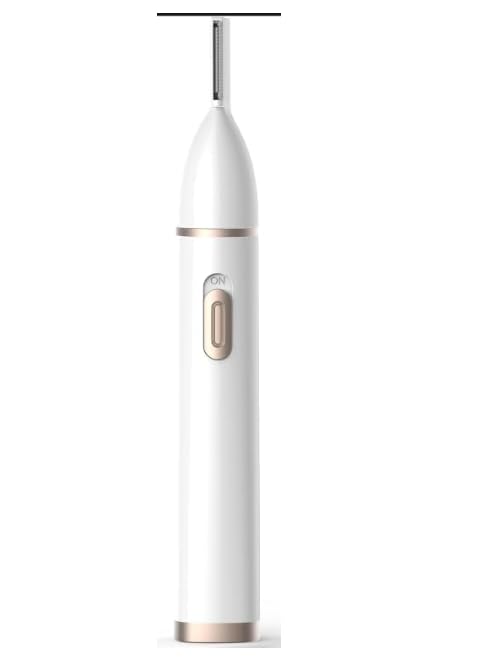 眉毛シェーバー電気低ノイズユニセックスファッション母の日父の日誕生日ギフト持ち運びが簡単ホワイト