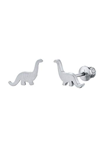 Earrings For Girls, Brontosaurus Dinosaur Hypoallergenic Earrings for Girls, Stud Screw On Safety Backs, Stainless Steel Ultra Sensitive Ears Post For Kids, Toddlers, Little Girls, Teens