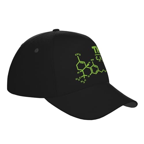 THC Molecule Wall Baseball Hats for Men and Women - Classic Adjustable Hats3