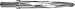 F&D Tool Company 29160 Bridge Reamers, Short Straight Shank, Left Hand Spiral, Right Hand Cut, High Speed Steel, 1/4" Cutter Diameter, 5/32" Point Diameter, 2 1/2" Flute Length, 5/16" Shank Diameter, 4 3/8" Overall Length, 4 Teeth