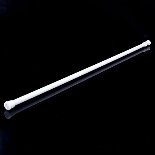 Image of Telescoping Curtain Rods Metal Pole for Cupboard Utensils Cabinet White 30-50cm