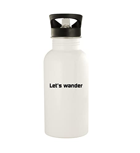 Knick Knack Gifts Let’s Wander - 20oz Stainless Steel Water Bottle, White
