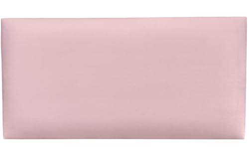Angelo - Panneaux muraux 3D, Coussin mural, Panneaux rembourrés, Rose poudré, 100 x 30 cm, Rectangulaire