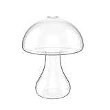 Mushroom Shaped Glass Vase Planters Glass Terrarium Air Plants Containers Succulents Globe Hydroponics Flower Pot Flat Mouth Style