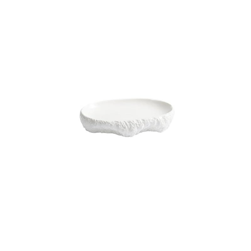 Teller Kreatives Steinmuster des ovalen westlichen Speisetellers, Restaurant, Hotel, Keramikgeschirr, Koch-Desserttablett Geschirr(12 inches)
