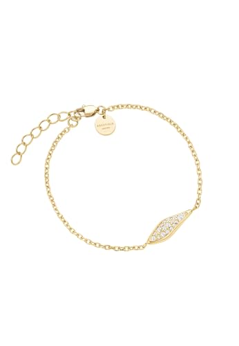 Rosefield Women's Acero Inoxidable Pulsera Pavé Hoja