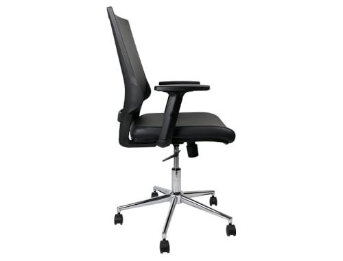 Chaise pivotante dossier moyen Q-Connect fauteuil de bureau réglable noir