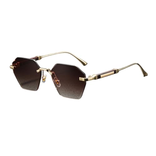 Lunettes de soleil sans monture UV400 pour homme et femme