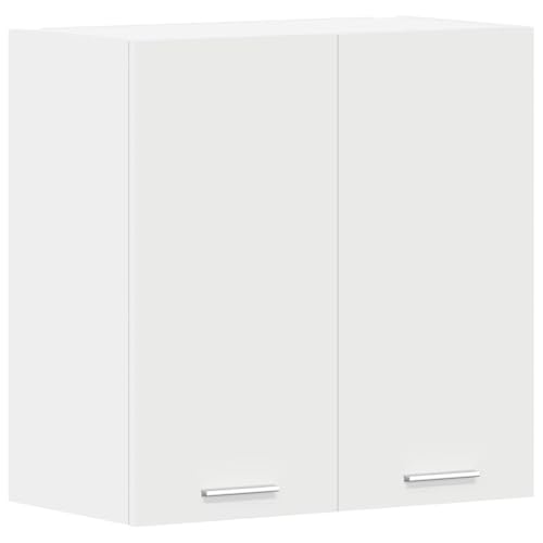 vidaXL Hängeschrank Lyon Hochglanz-Weiß 60x31x60 cm Holzwerkstoff, Küchenschrank, Gastronomieschrank, Gastro Möbel, Aufbewahrungsschrank