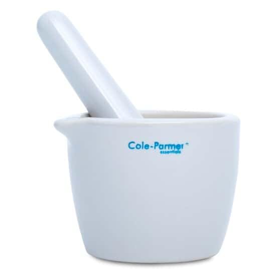 Cole-Parmer - Set di mortaio e pestello, in porcellana, 150 ml