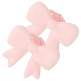 かわいい ヘッドホン アクセサリー デコレーション,2点セット 3Dシリコン装飾,女性用イヤホンクリップボウ | 家庭用 オフィス用 日常旅行用 学生向け 友人向け 同僚向け 誕生日プレゼント向け