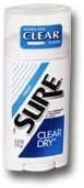 Sure Clear Dry Solid Anti-Perspirant & Deodorant, Fresh - 2.6 Oz
