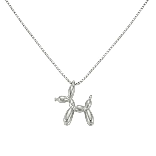Image of THE MEN THING CHROME DOG - 31mm Pure Titanium Steel Pendant with 27inch Round Box 4mm Chain for Men & Boys