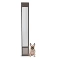 PetSafe 1-Piece Sliding Glass Pet Door for Dogs & Cats - Adjustable Height 75 7/8" to 81"- Medium, Bronze, No-Cut DIY Install, Aluminum Patio Panel Insert, Great for Renters or Seasonal Installation