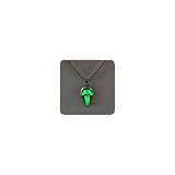 plswanfrog Ghostface Necklace for Women Men Ghost Face Scream Pendant Necklaces Glowing in the Dark with 24Inch Box Chain Hallowen Party Cosplay Jewelry(Yellow)