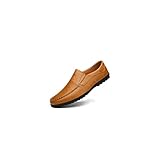 YTUGUNB Zapatos Oxford Zapatos de Cuero para Hombre, Zapatos Casuales para Hombre, Transpirables, Zapatos náuticos de un pie(Yellow Brown,44 EU)