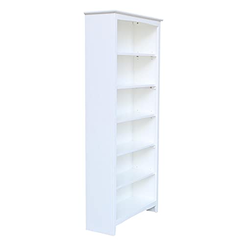 Ic International Concepts Shaker Bookcase-72 H- White Bookcase #TOP3