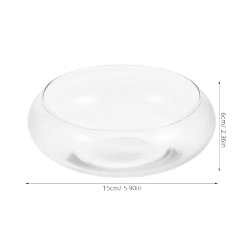 POPETPOP Aquário transparente: terrário de vaso de vidro redondo, pequeno vaso hidropônico, aquário