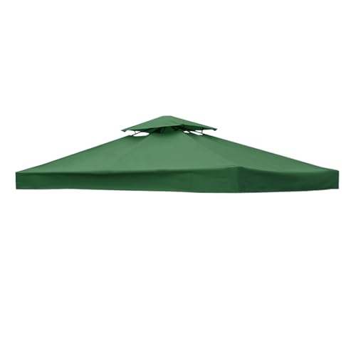 Greenbay Green Replacement Top Fabric for 3x3m Gazebo Pavilion Roof Canopy with Air Vent - 2 Separate Cover Pieces for 2-Tier Frame Gazebo