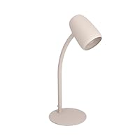 EGLO Carlo Vloerlamp, lamp voor de woonkamer, met flexibele arm, draaibaar, van metaal in zandkleuren, leeslamp met E14-fitting, H 170 cm