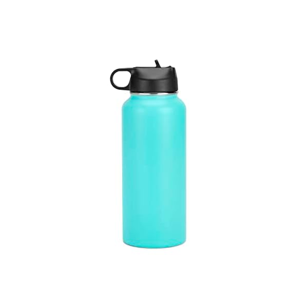 makerflo 32 oz Teal Hydro Powder Coated Tumbler - 25 Pack Sipper Water Bottle | Craft-Ready for DIY Gifts & Personalization (Laser Engravable, UV DTF, Epoxy, Vinyl) - Not for sublimation and DTF - Image 4